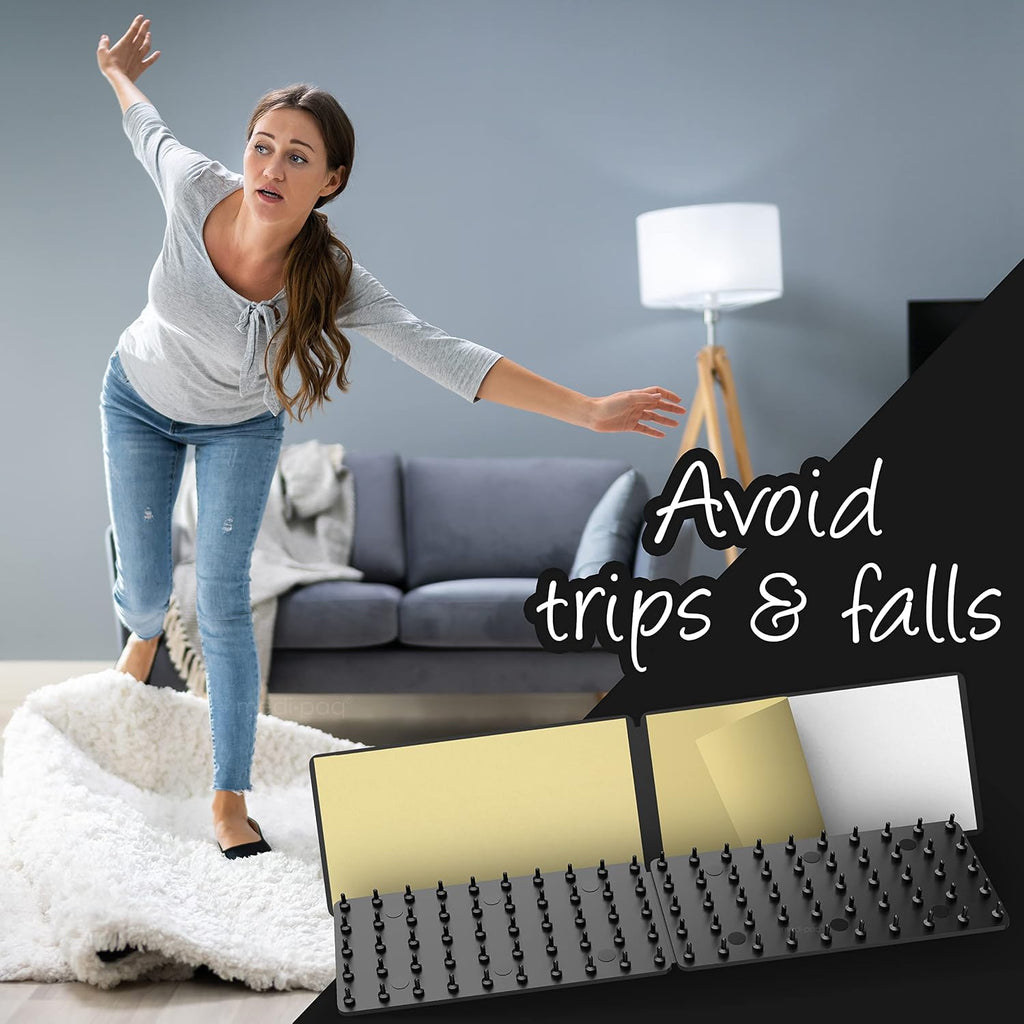 Greatideas Non-Slip Mat Rug Grippers - Stop Your Mats Rugs from Slipping Sliding! 8X Pack - Set of 8