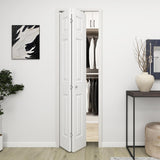 24 in.x 80 in. Bifold Barn Door, 6 Panel White Primed Bifold Closet Door, Hollow Core Interior Barn 