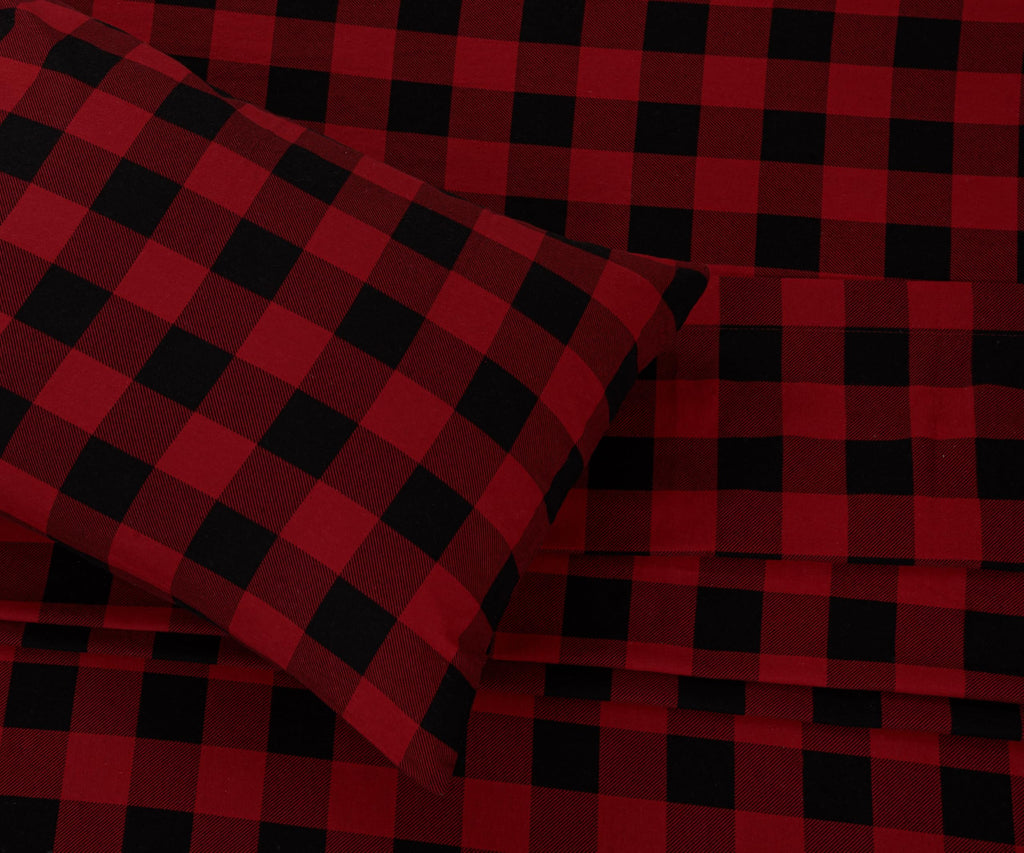 4 Piece 100% Cotton Flannel Sheets Queen Size Bed Set - Warm & Extra Soft - Deep Pockets, Breathable, All Seasons