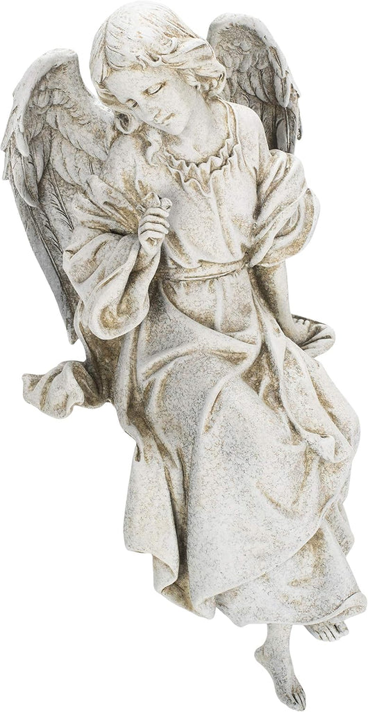 By , 12.75" H Sitting Angel Garden Statue, Outdoor Decor