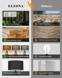 Wood Tripod Floor Lamp Modern Standing Lamp with Black Drum Shade, Industrial Tall Reading Lamp Living Room Bedroom