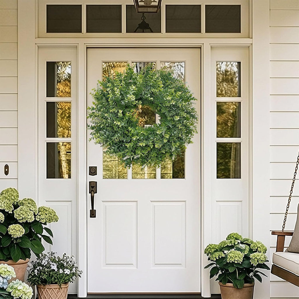 26" Eucalyptus Wreath for Front Door,Artificial All Season Decor