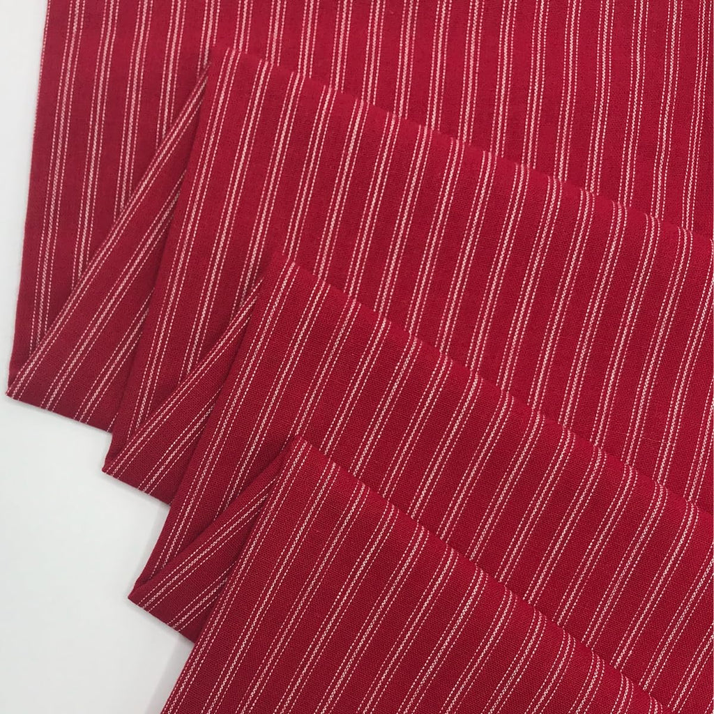 72x57 Inch Red Candy Cane Striped Fabric 100% Cotton