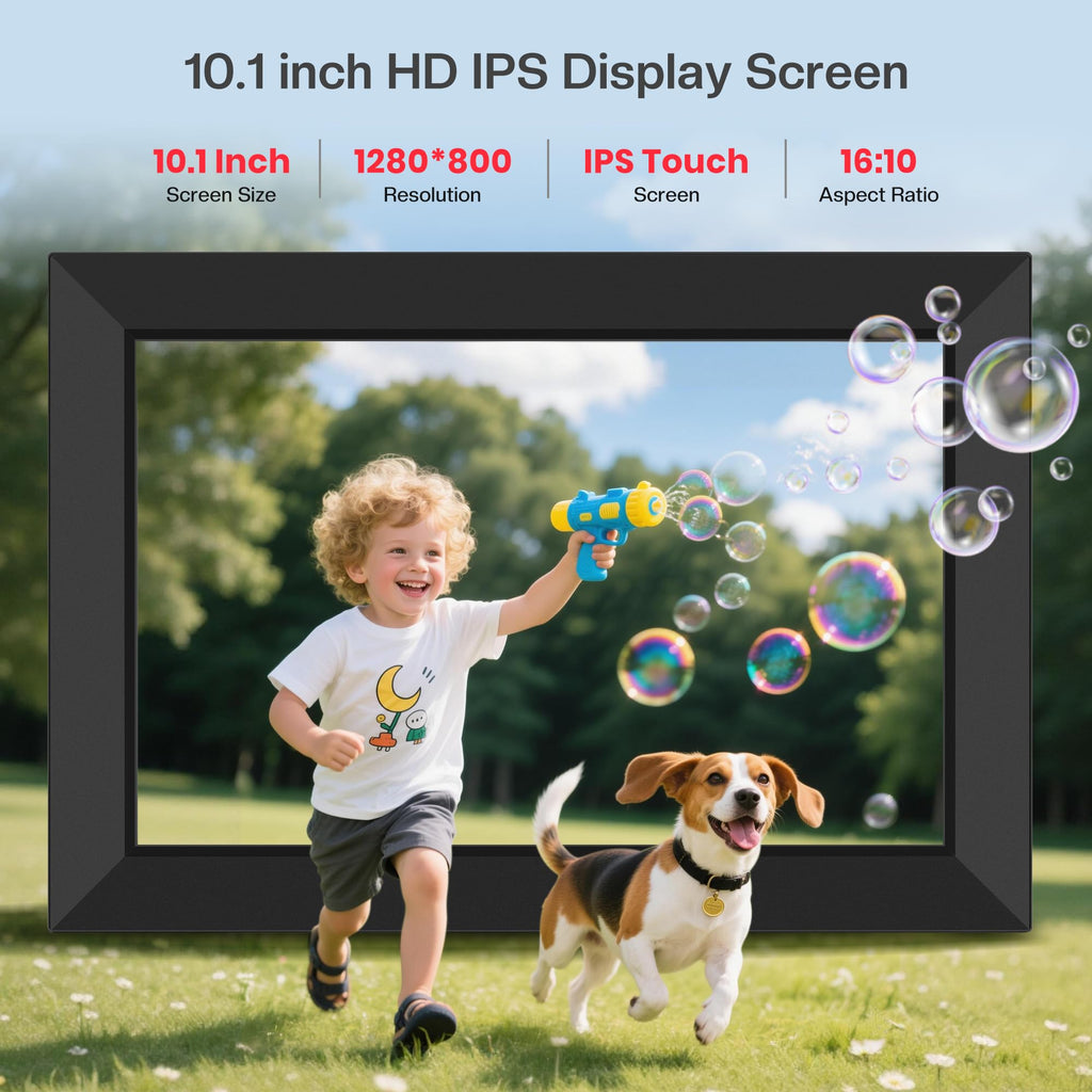 Frameo 10.1" WiFi Digital Picture Frame, Electronic Photo Frames - 32GB