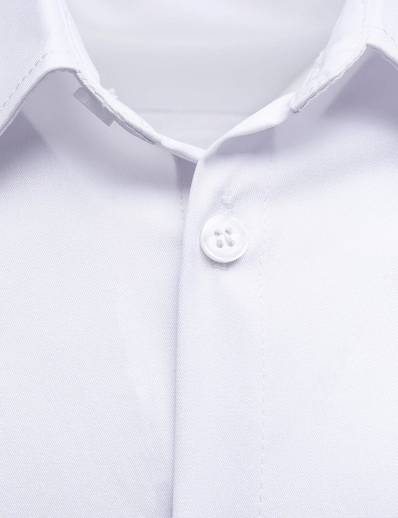 Boys Stretch Wrinkle Free Dress Shirt Long Sleeve Button Down Shirt
