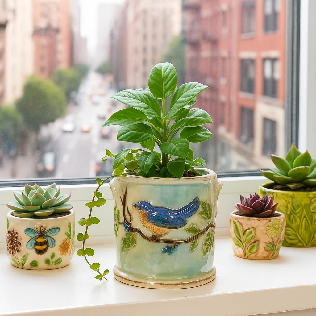 Woodcut Farmhouse Planter 5''