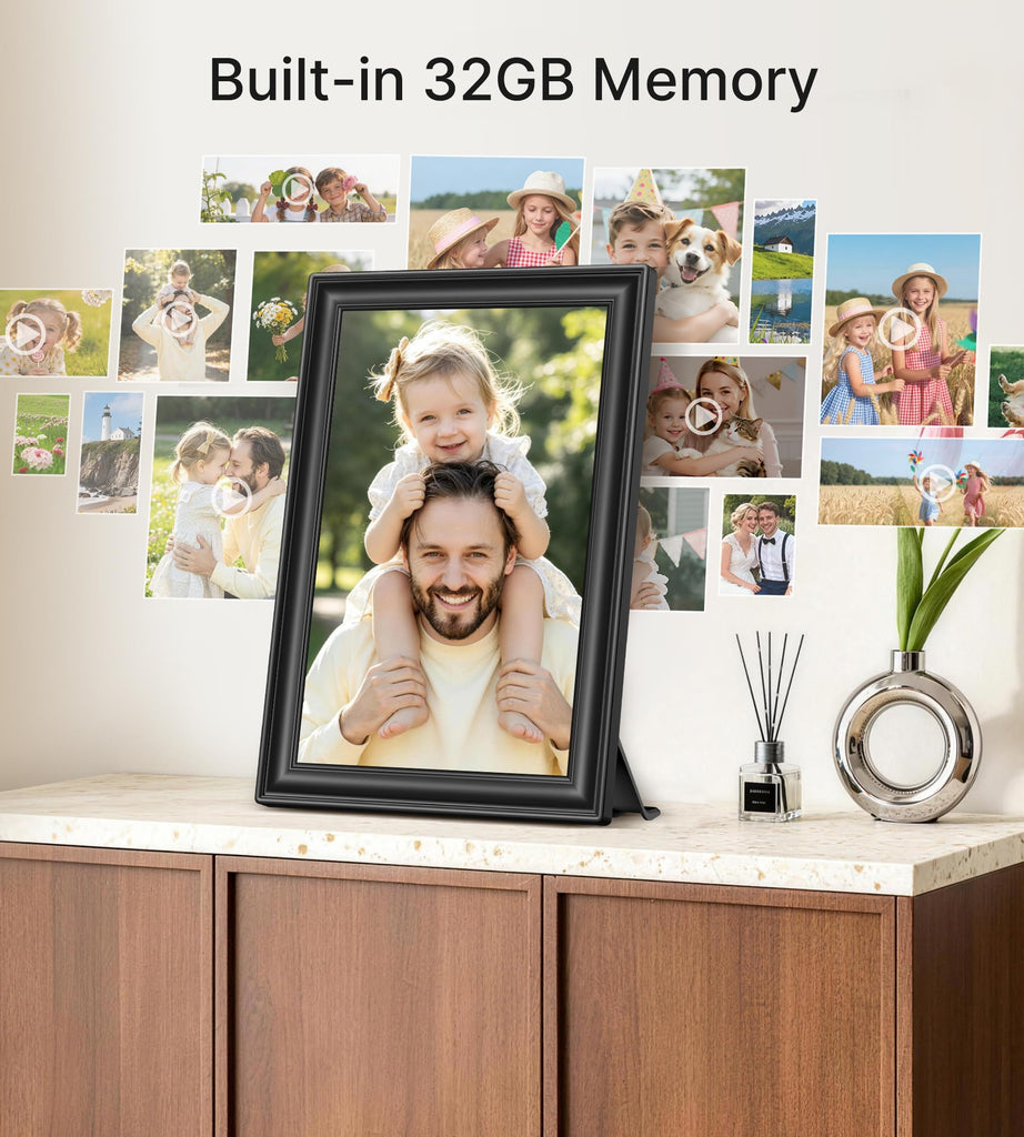 Frameo Digital Picture Frame, 10.1'' WiFi Digital Photo Frames 32GB Storage