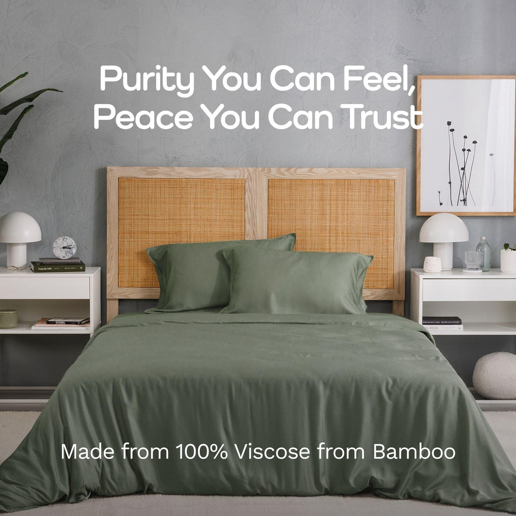 100% Viscose Derived from Bamboo Duvet Cover Set Queen Size, 3 PC