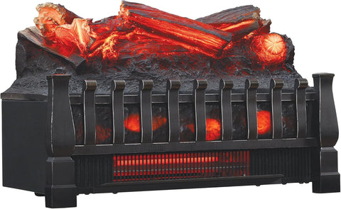 Electric Fireplace Log Set Heater for Existing Fireplaces, Infrared Flame Effect, Remote Control, Heats up to 1,000 Sq Ft