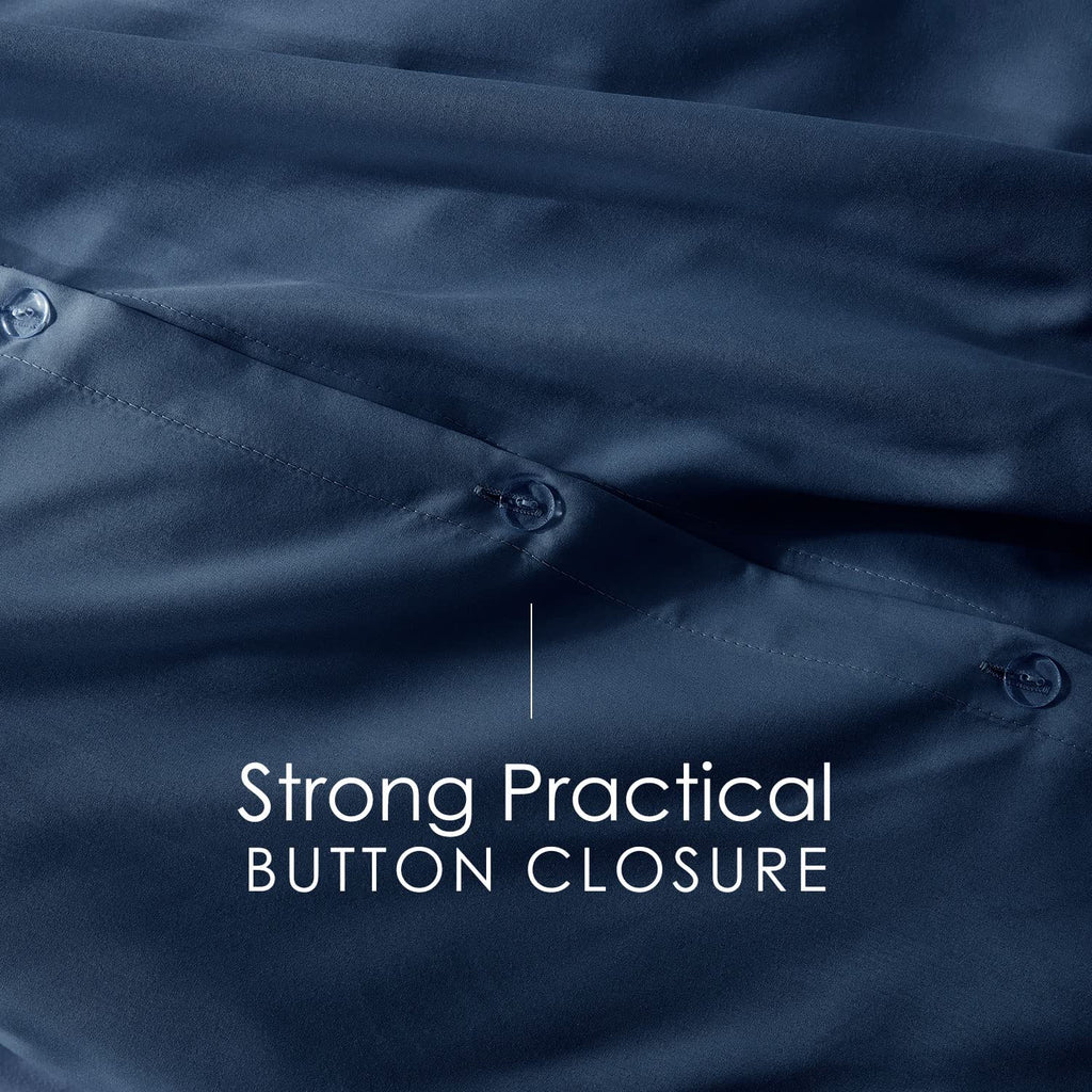 Navy Blue Duvet Cover, 3 Piece Bedding Set