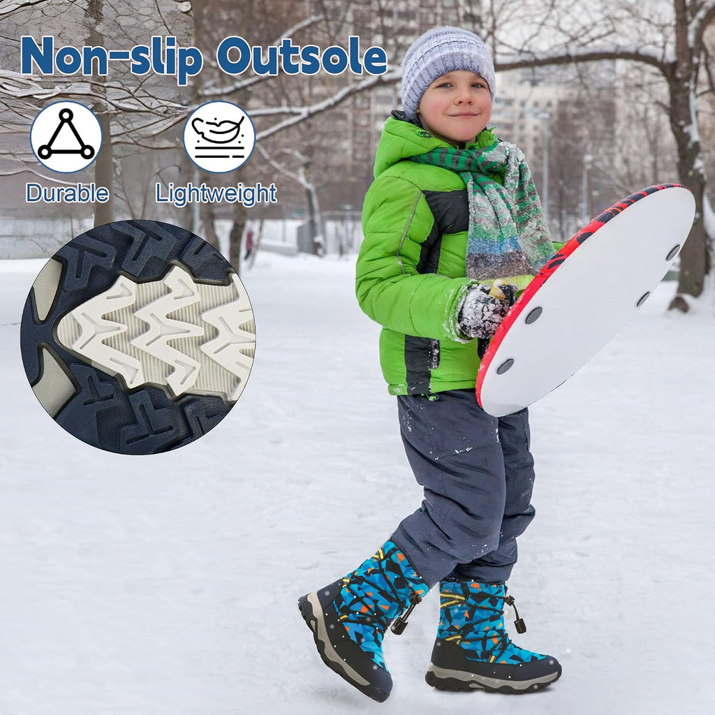 Toddler Snow Boots Boys Girls Kids Winter Waterproof Shoes