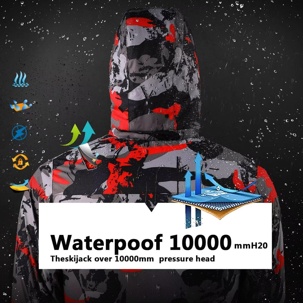 Boy's Waterproof Ski Jacket Warm Winter Snow Coat Kids Fleece Snowboarding Jackets Thick Hooded Windproof Coats
