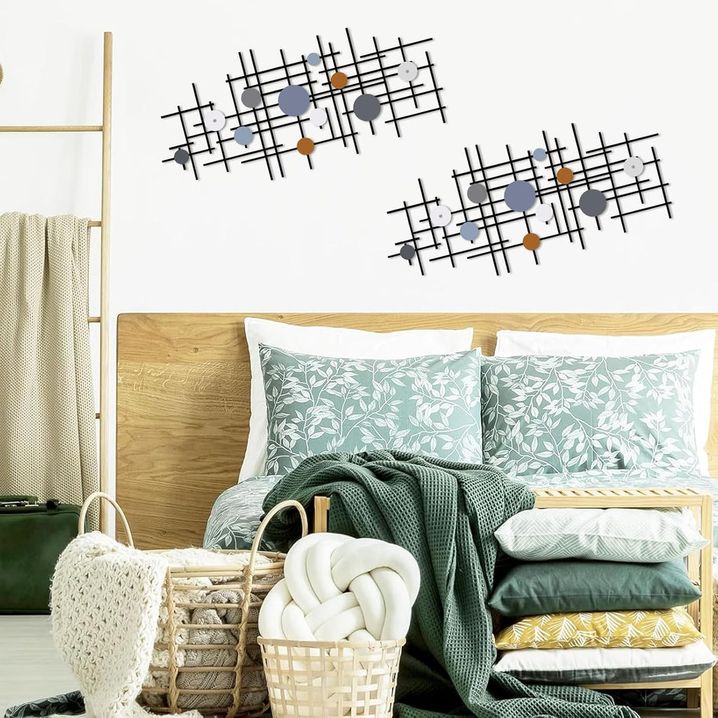 Minimalist Geometric Wall Decor Metal Wall Art - Set of 2