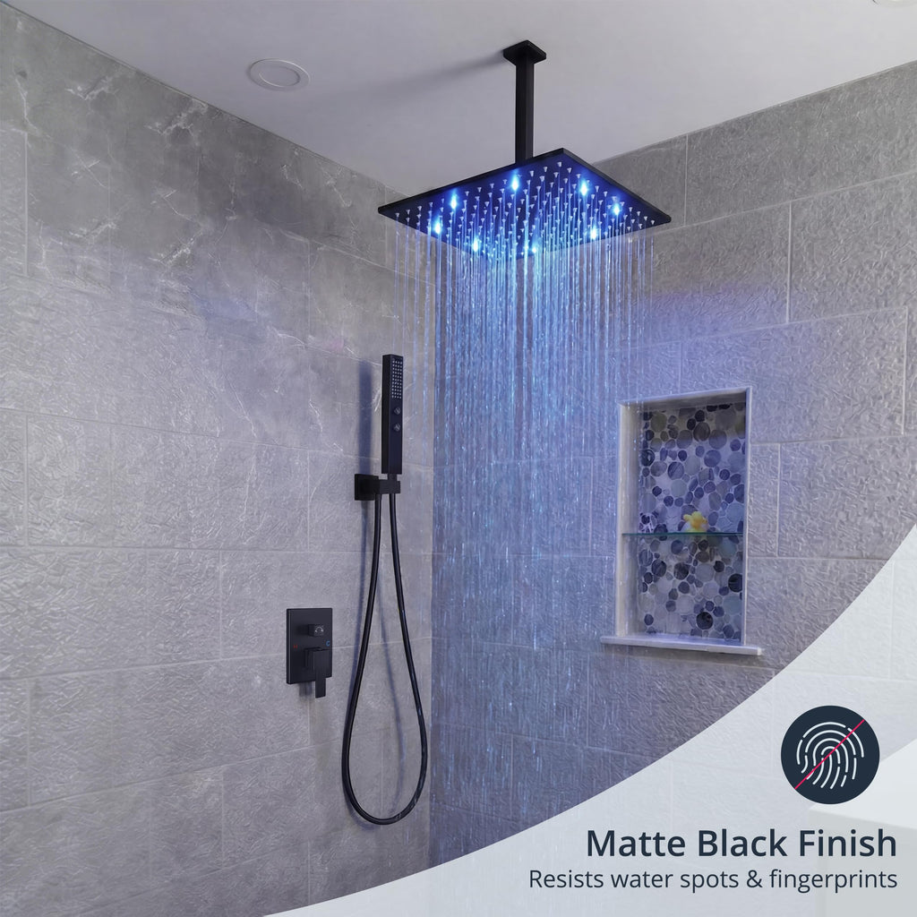 16 Inch Rainfall Shower System Ceiling Shower Head with Handheld