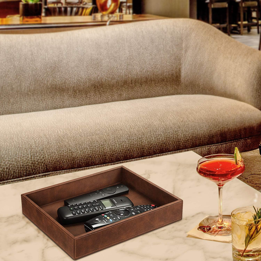 Valet Tray Desk Organizer PU Leather Catchall