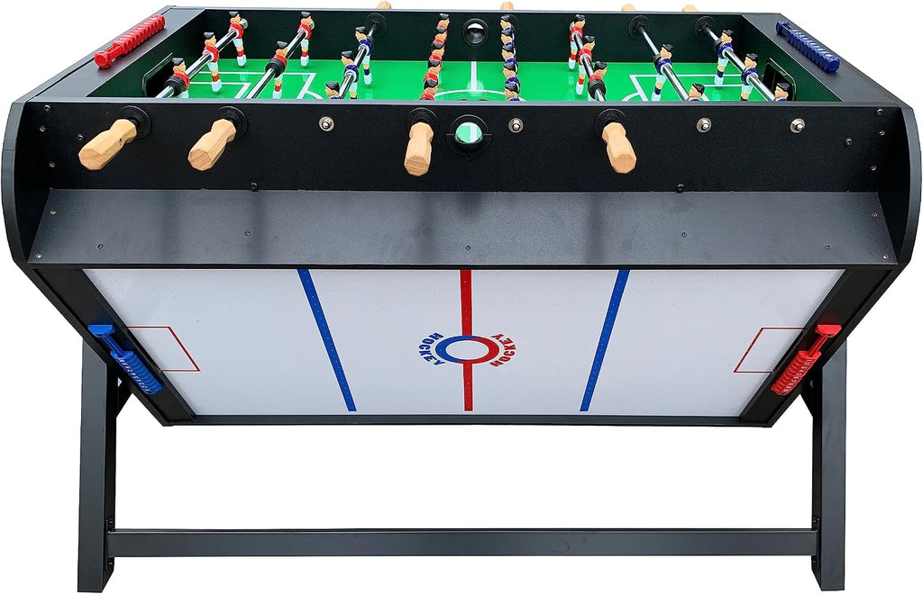 55″ Telescopic Rods 3-in-1 Swivel Multi Game Table - Foosball, Pool/Billiards & Air Hockey