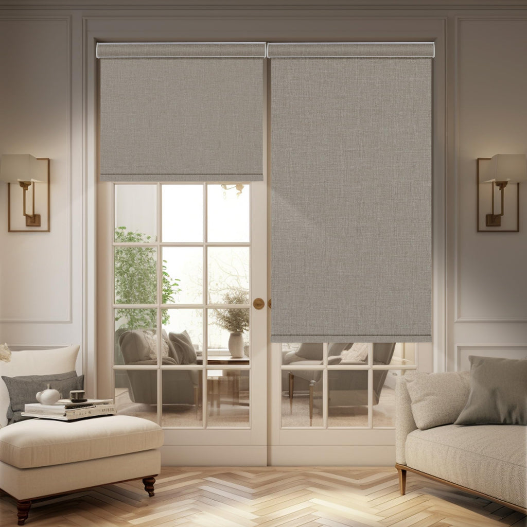 Blackout Roller Shades Cordless Window Covering Custom Size Pink.