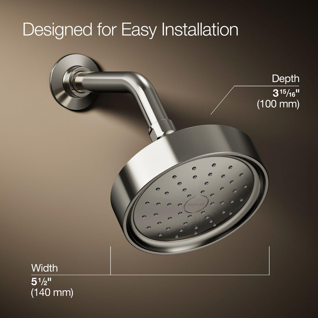 965-AK-SN Purist Single-function showerhead, 2.5 gpm, Vibrant Polished Nickel