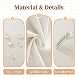 Textured Table cloth for 6 foot Rectangle table, Heavy Duty Farmhouse Tablecloth Solid Cotton Linen 