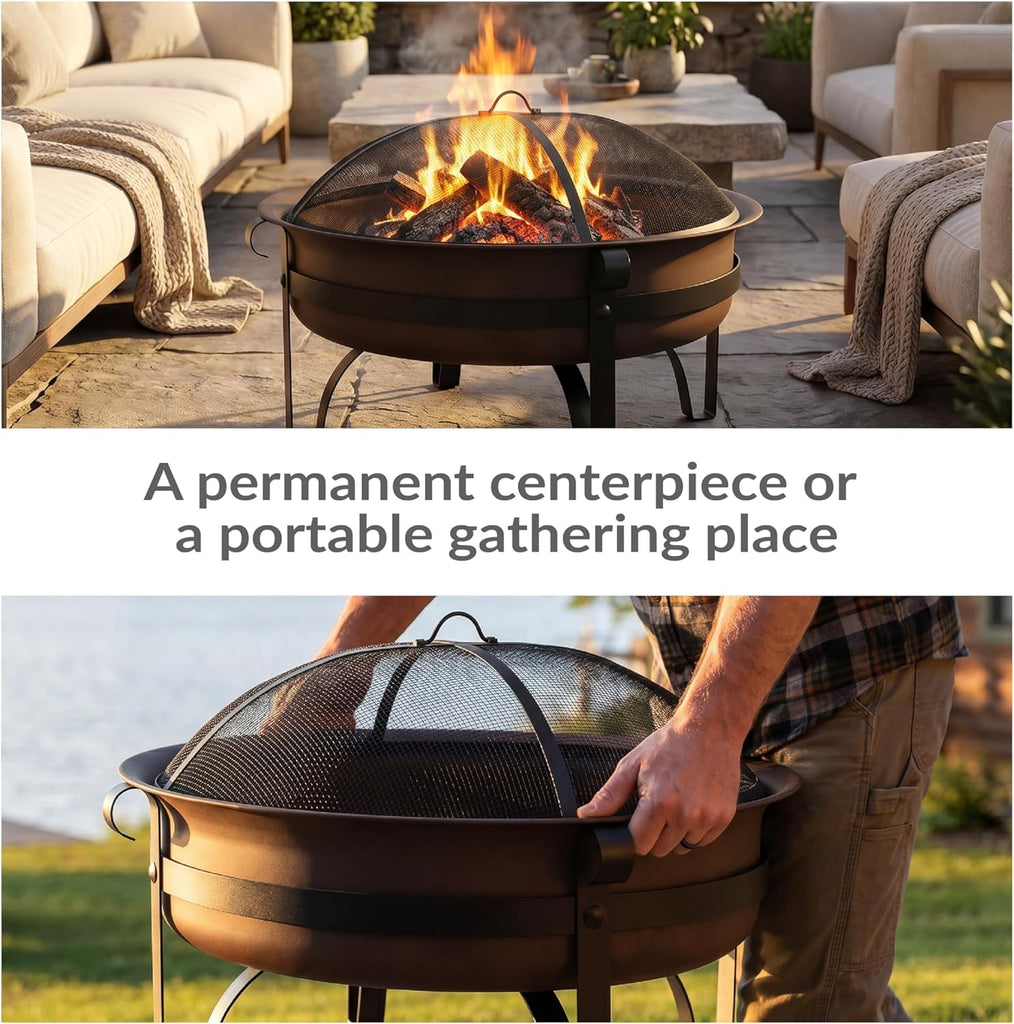 Cauldron Wood-Burning Outdoor Fire Pit