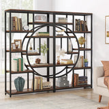 Bookshelf, Industrial 5 Tier Etagere Bookcase