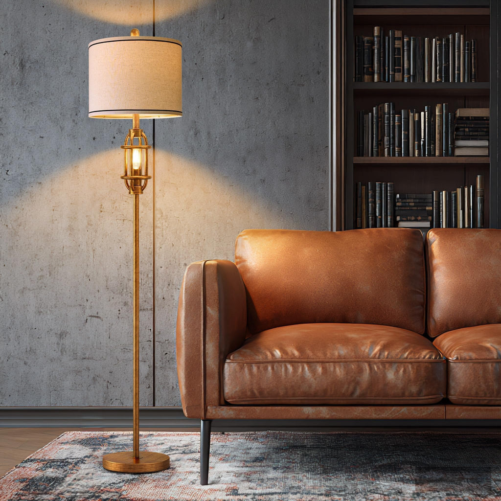 Floor Lamps, 62.5'' Farmhouse Tall Lamp with 2 Light Source