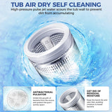Portable Washing Machine 17.8Lbs Capacity Portable Washer with Drain Pump 2.4Cu.ft Full-Automatic Compact Washer with