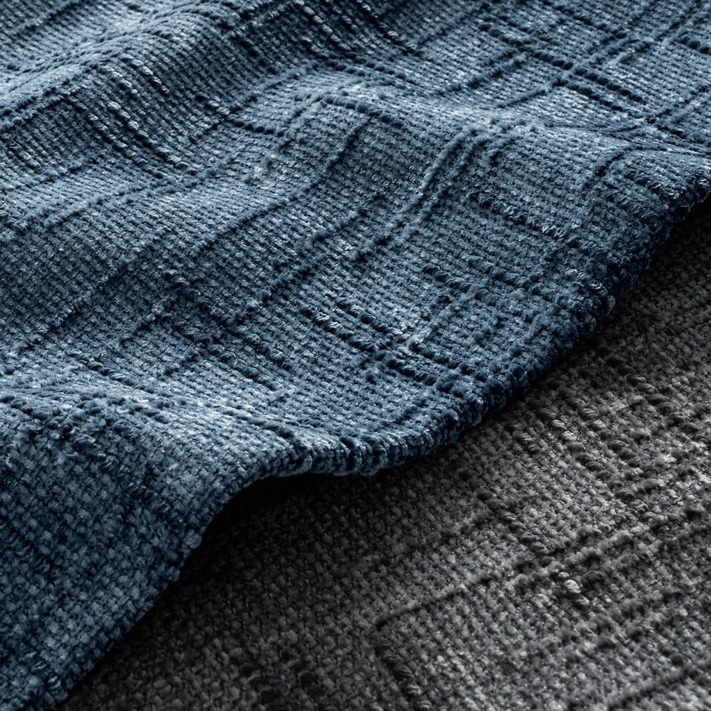 Slubby Textured Decorative Throw Pillow Covers Navy Blue 18x18