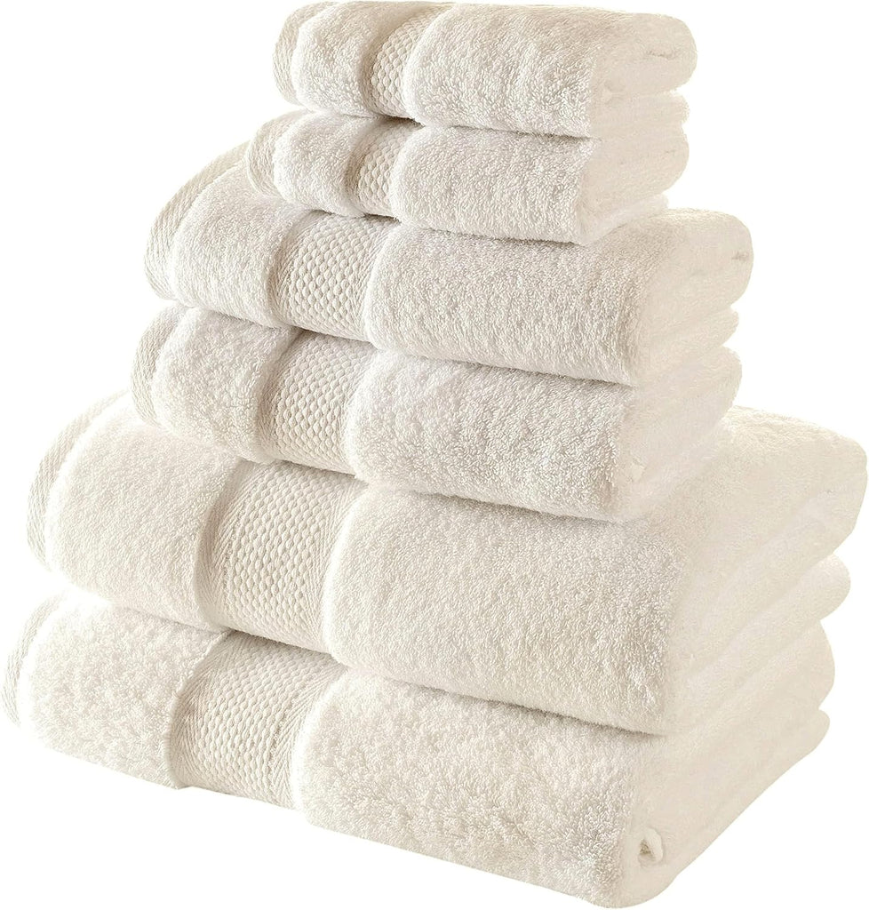 Turkish Towels Hotel-Spa Towel Set, 100% Turkish Cotton | Ultra Soft Plush Absorbent Towels Set (Cream, Towel Set of