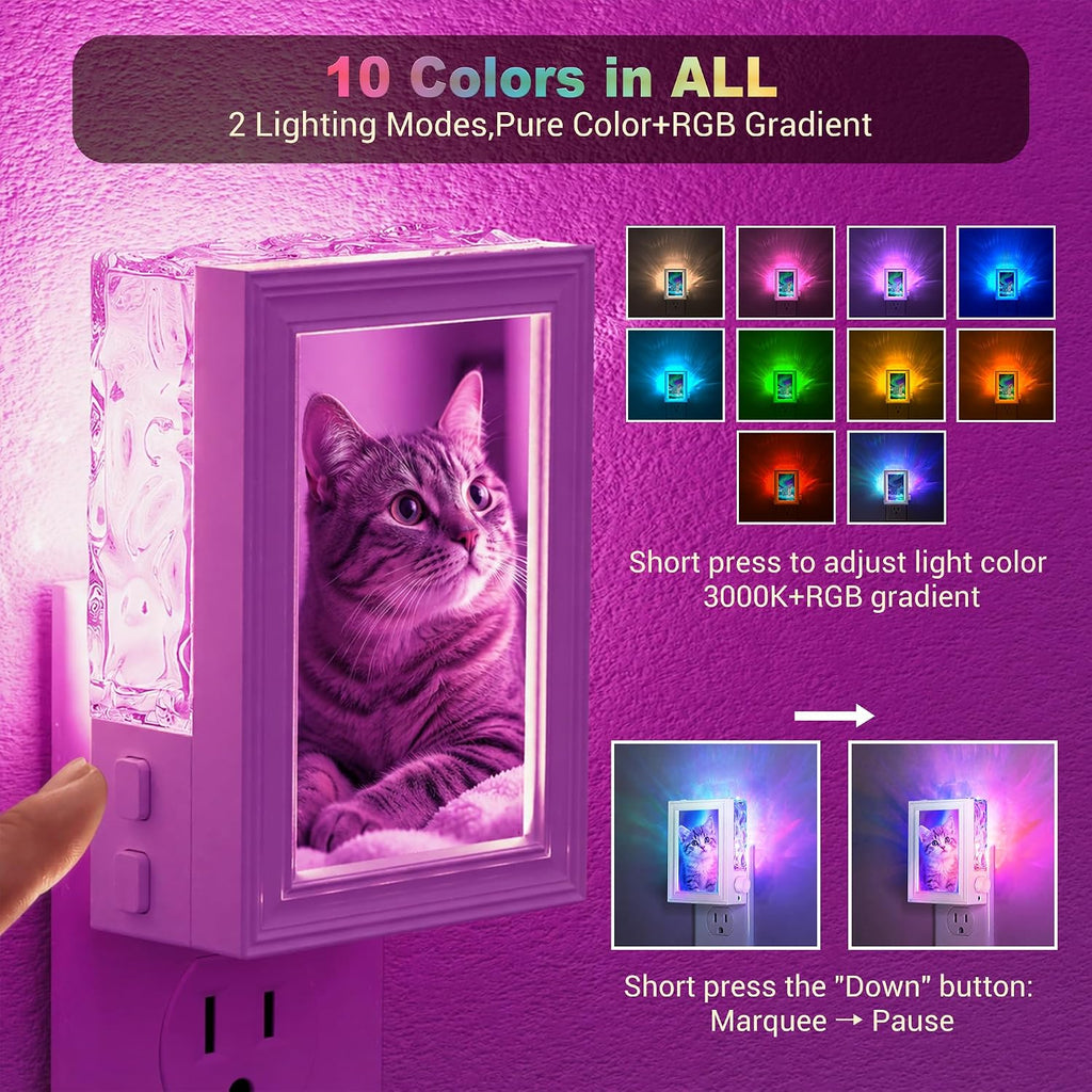 Night Lights Plug Into Wall, Cat/Dog Memorial Gifts