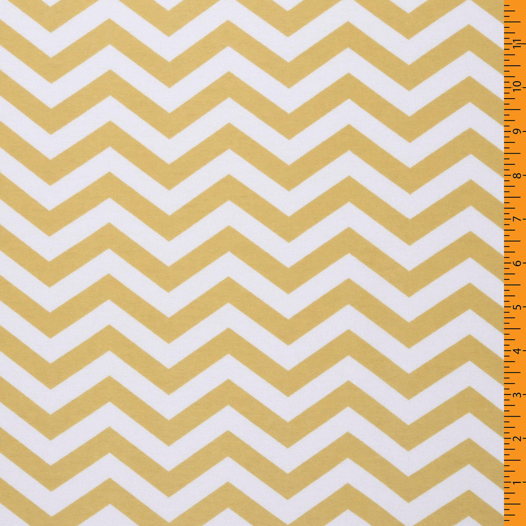 Fabrics Flannel PRT Chevron, Yellow Cut by The Yard