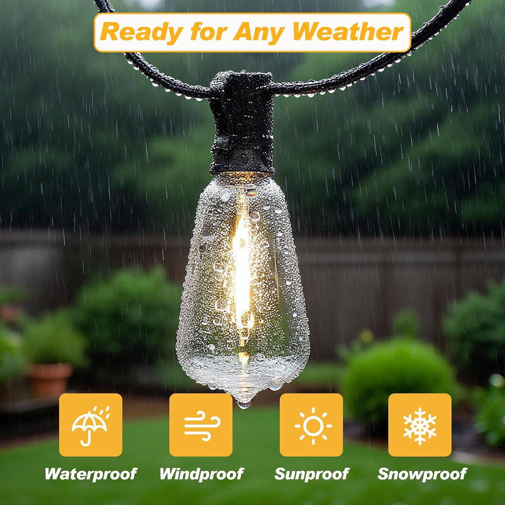 25Pk LED Replacement Light Bulbs, Shatterproof Plastic E17 LED Bulbs