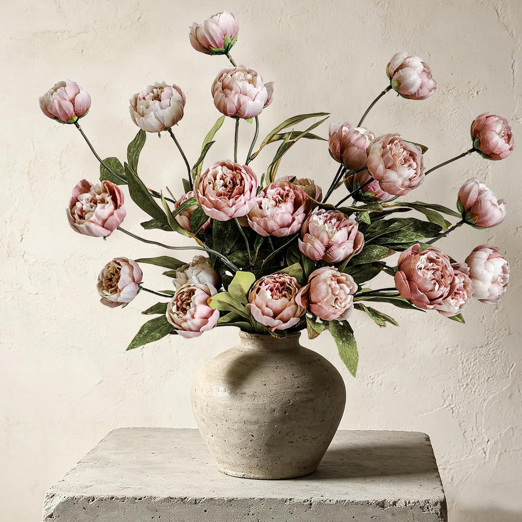 Viral Peony Artificial Flowers for Vase - Set of 6
