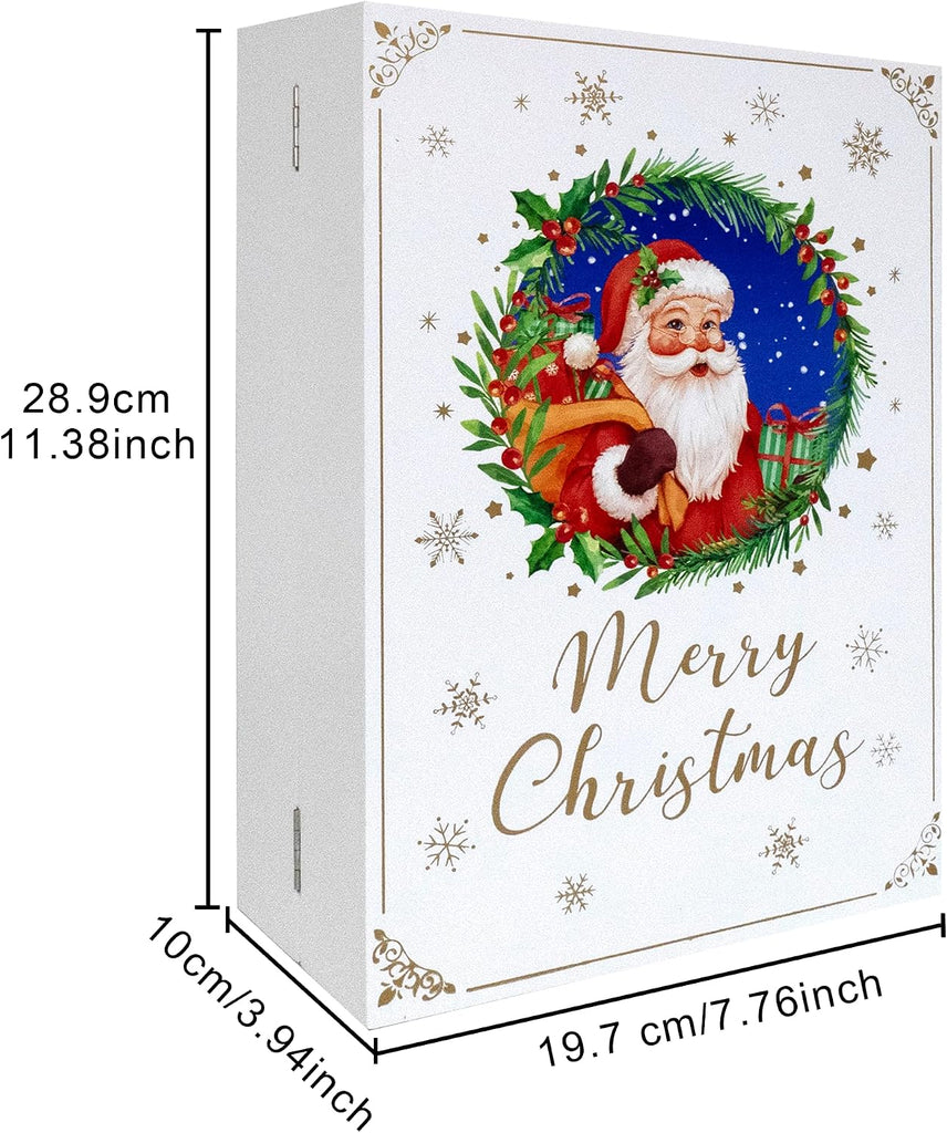 Lighted Wooden Christmas Advent Calendar with 24 Drawers
