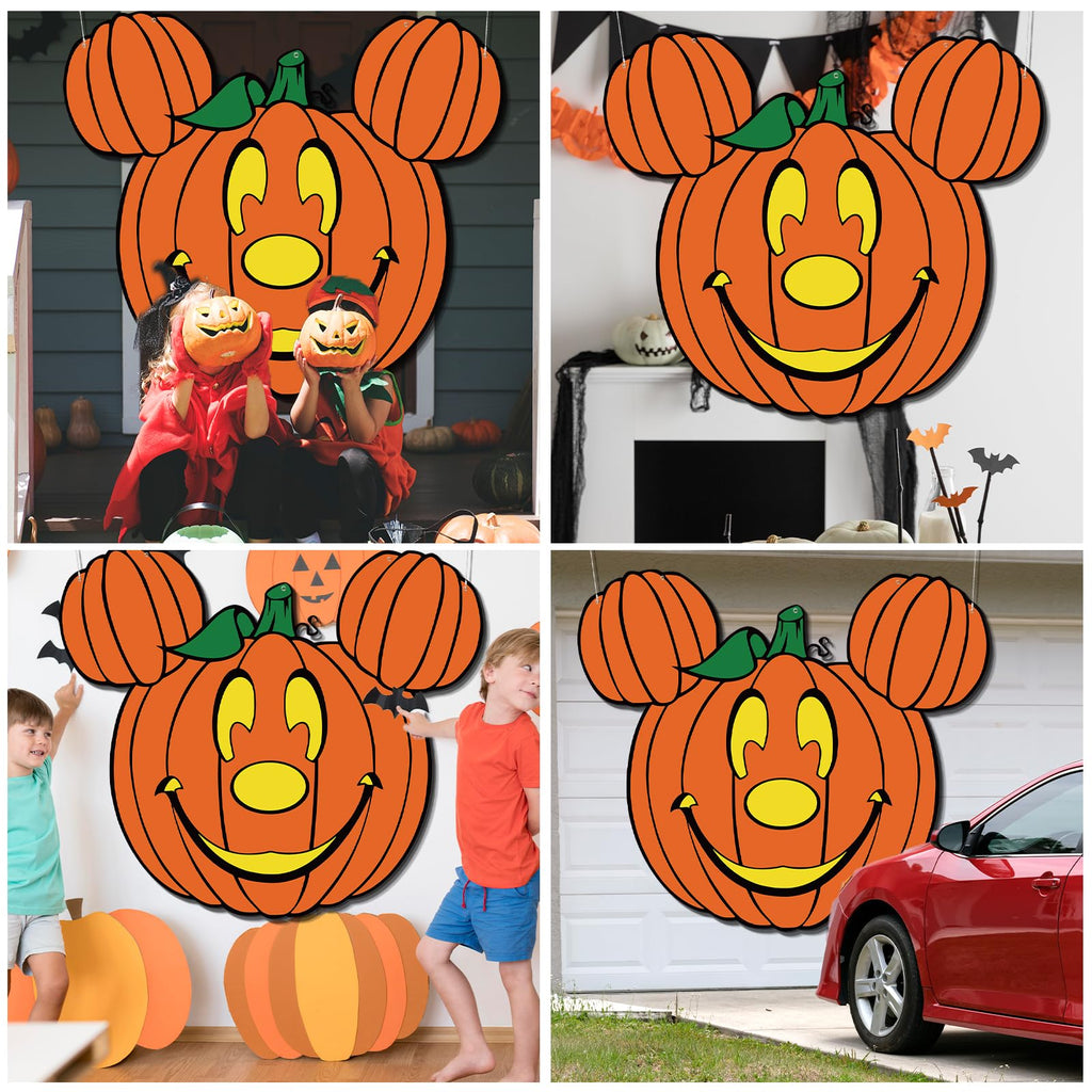 Halloween Trunk or Treat Decorations, Mouse Theme Pumpkin Trunk or Treat Backdrop for Halloween Car SUV Truck Garage