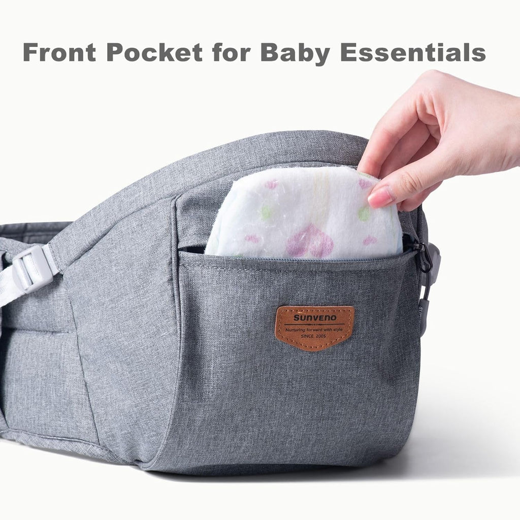 Baby Hip Seat Carrier for Toddler, Supports up to 45 lbs, Wide Anti-Slip Seat, Adjustable Waist Belt, Quick Up Down