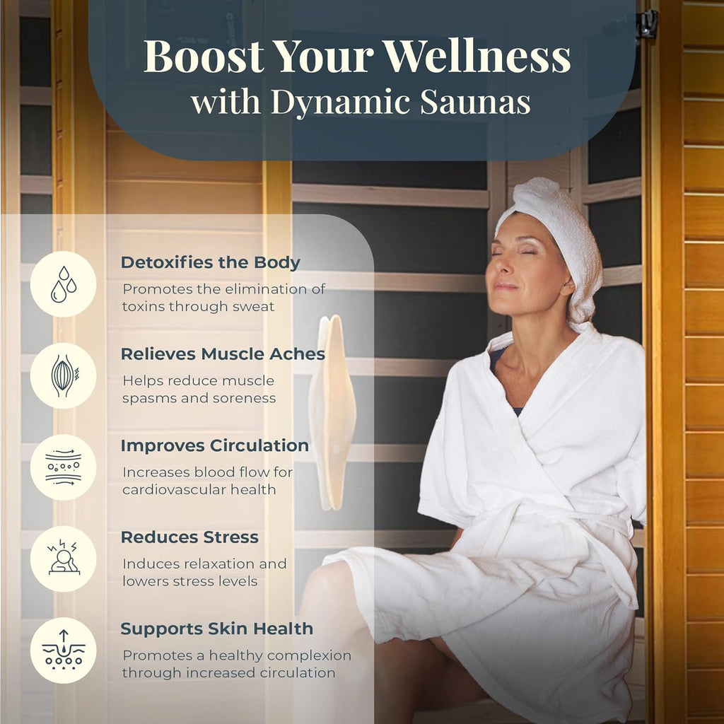 2-Person Low EMF FAR Infrared Sauna with Red Light Therapy & Bluetooth Speakers | Personal Indoor Spa for Home & Gym Ð Made from Canadian Hemlock A129-B002063VYY