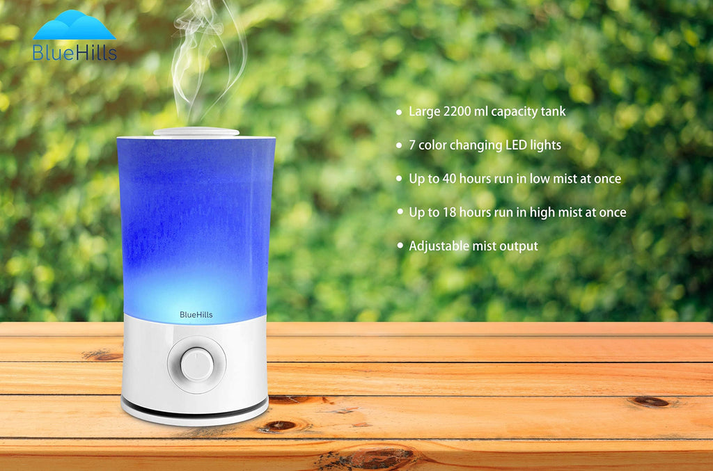 Premium 2000 ML XL Essential Oil Diffuser Humidifier Large White