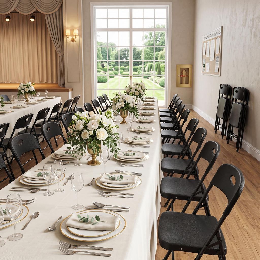 Folding Chairs 10 Pack, Portable Foldable Chairs for Indoor Outdoor Use, Sturdy Event Plastic Chairs for Wedding