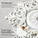 28 Inch Large Ceiling Medallion for Chandelier, French Victorian PU Ceiling Medallion Combination Decorative