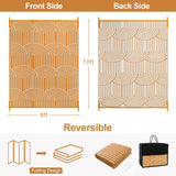 Outdoor Area Rugs 8x10 Waterproof, Plastic Reversible Rv Mats for Outside, Portable Lightweight Camp