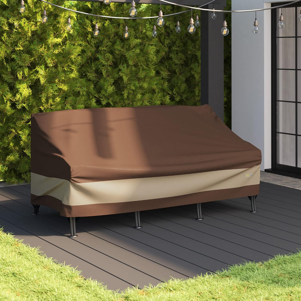 Ultimate Patio Sofa Cover, 77"W x 37"D x 35"H, Mocha Cappuccino, Outdoor Sofa Cover