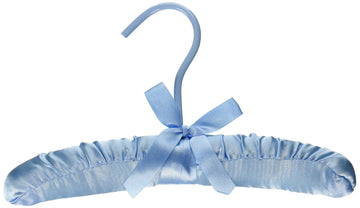Hangers 10" Light Blue Baby Satin Padded Hangers - Pack of (6)