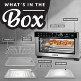 Toaster Oven Digital Air Fryer - Convection Mode with 4 Slice Capacity, 3 Rack Positions, 12 Presets, Toast, Bagel