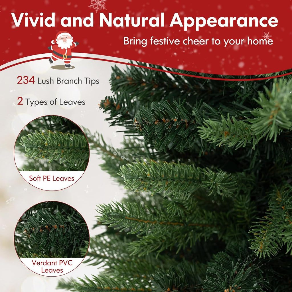 2ft Pre-Lit Tabletop Christmas Tree with 35 Lights, Battery Operated