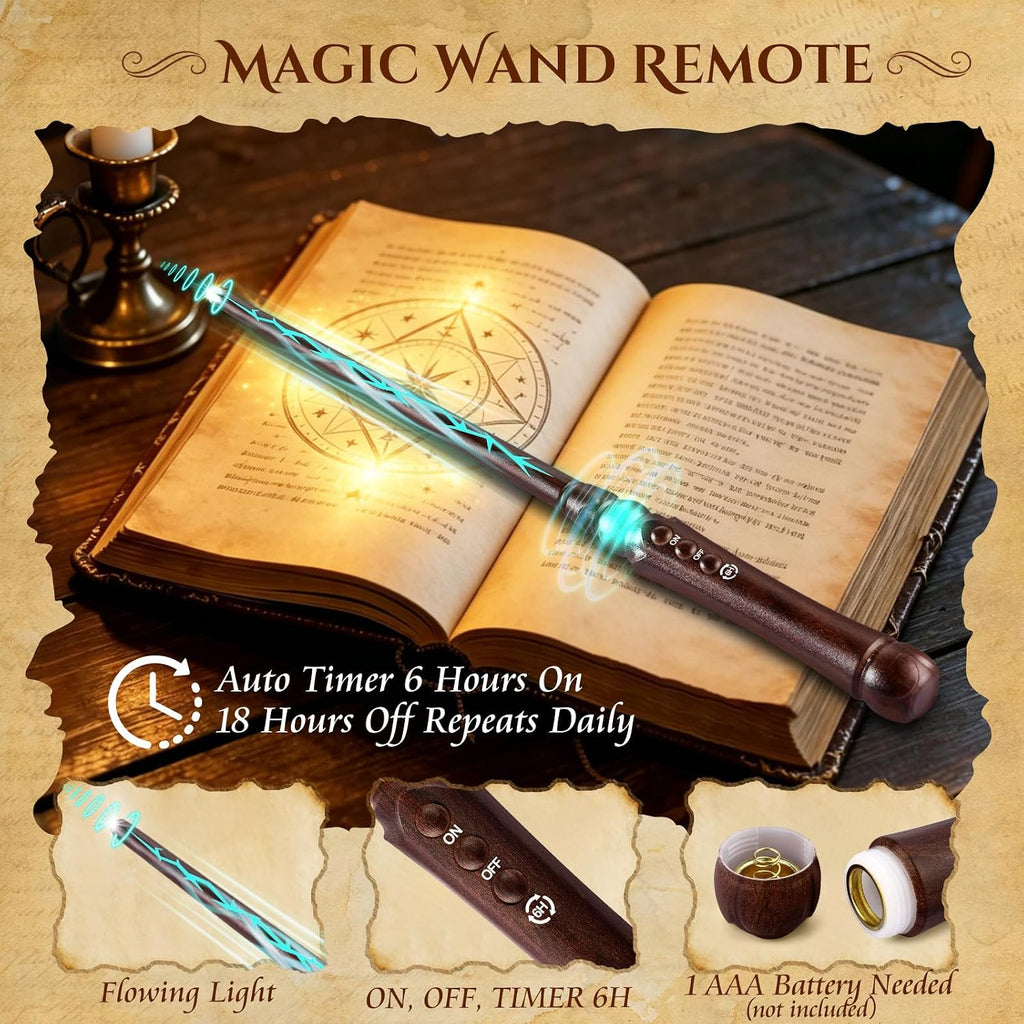 Upgraded Floating Candles with Wand for Halloween Decorations - Set of 20