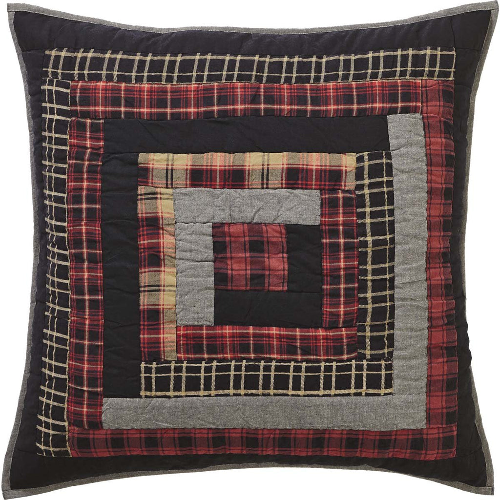 Rustic & Lodge Cumberland Quilted Bedding Accessory, Euro Sham 26x26, Chili Pepper Red
