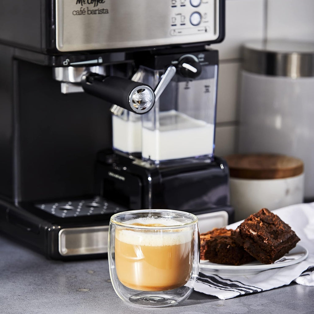 Espresso and Cappuccino Machine Stainless Steel Programmable Coffee Maker with Automatic Milk Frother 15-Bar Pump