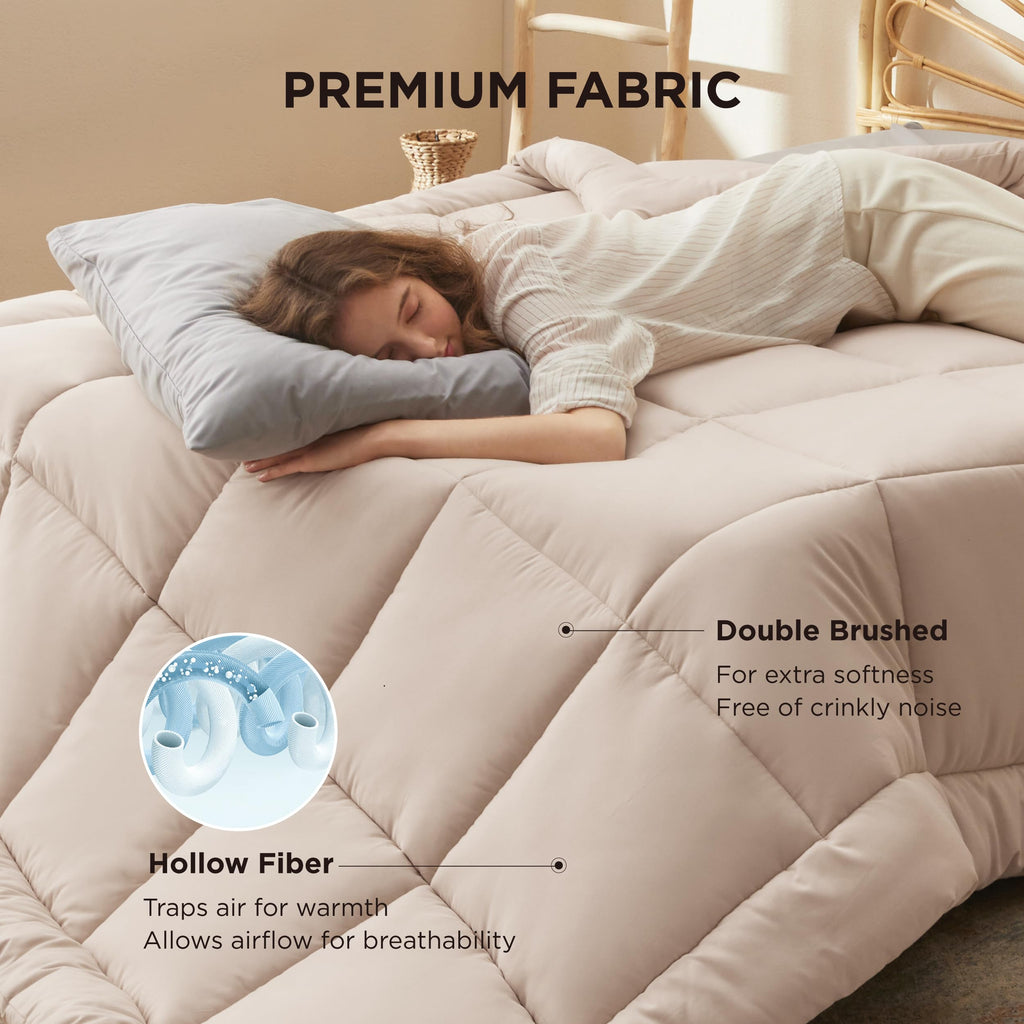 Comforter Duvet Insert - Quilted Comforters, All Season Duvet, GentleSoft Down Alternative Bedding