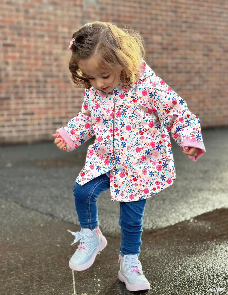 Toddler Girls Waterproof Hooded Coat Jacket Outwear Raincoat
